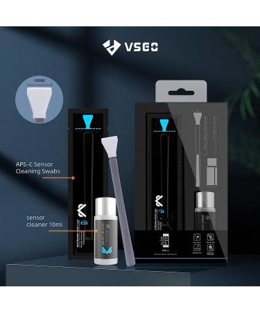 VSGO VS-S02-E APS-C Sensor Cleaning Kit - 10 Swabs & Cleaner Solution for Nikon Canon DSLR - Buy Online on SooperMarket.com