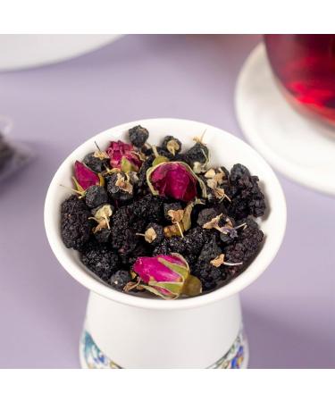 Black Mulberries Rose Black Wolfberry Tea 7oz/200g No additives Anthocyanin Berry Tea Bags Combination of Floral Tea - Buy Online on SooperMarket.com