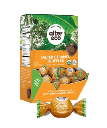 Alter Eco Organic Dark Chocolate Truffles Salted Caramel 60 Pieces .42 oz Each