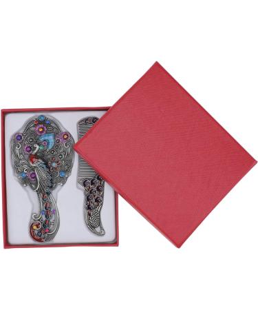 Uonlytech Vintage Handheld Magnifying Mirror Set - Antique Vanity Mirror and Comb Gift for Women and Girls - Buy Online on SooperMarket.com
