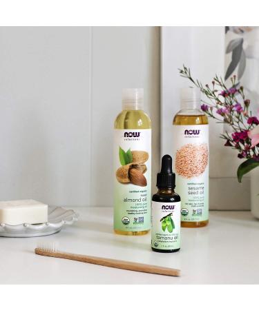 Now Foods Organic Sweet Almond Oil 8 fl oz - Cold-Pressed & Pure - Buy Online on SooperMarket.com