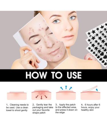 Shefave Pimple Patch 108pcs - Cute Black Acne Patches for Day & Night Care | Hydrocolloid Facial Treatment for Fast Pimple Relief - Buy Online on SooperMarket.com
