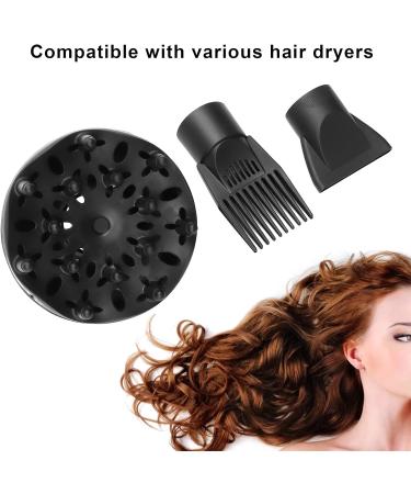 3Pcs Hair Dryer Nozzle Diffuser Set - Salon Quality Styling Tool - Buy Online on SooperMarket.com