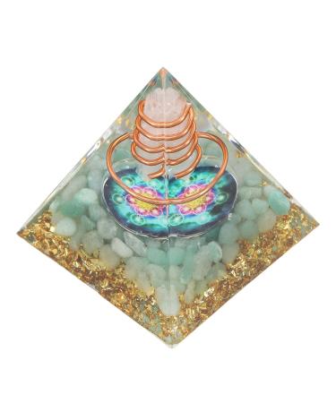 BORDSTRACT 6cm Energy Generator Orgonite Pyramid Healing Crystal Pyramid for Positive Energy Meditation Spiritual Awakening