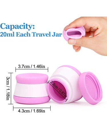 4 Pack Multi-Colored Cosmetic Containers 20ml - Silicone Screw Cap for Creams Lotions & Tablets - Ideal for Travel & Outdoor Use - Buy Online on SooperMarket.com