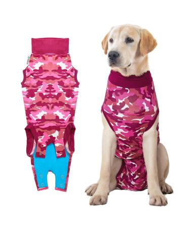 Suitical Recovery Suit Dog XXL Pink Camouflage Pink Camouflage 2XL (Pack of 1)