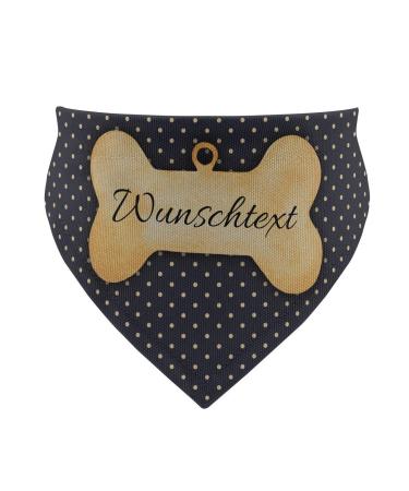 printplanet - Dog scarf with name or text - Scarf for dogs - Layout dog tag - Size M Size M Dog tag