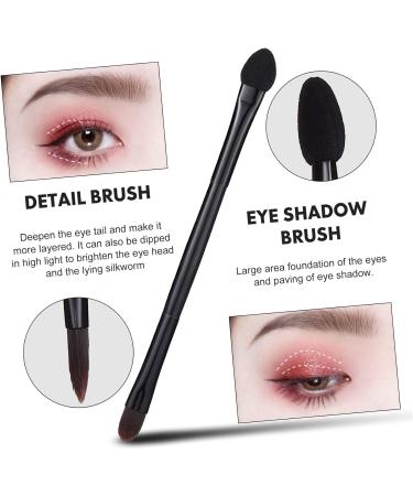 Baluue 40 Pcs Double Eye Shadow Makeup Professional Makeup Brush Eye Shadow Brush Applicator Nylon Black - Buy Online on SooperMarket.com
