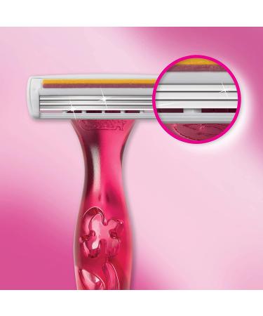 BIC Soleil Simply Smooth Women's Disposable Razors - 3 Blades, Moisture Strip, Silky Smooth Shave - 6-Count Pink (Pack of 1) - Buy Online on SooperMarket.com