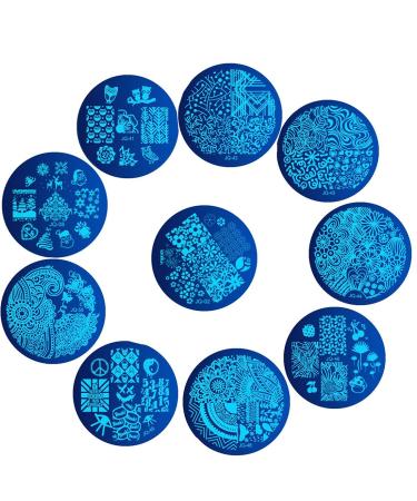 Budoci 5 + 10 Nail Stamping Set | Classic Nail Art Kit with Stamping Plates Stamps & Accessories for Perfect French Manicure - Buy Online on SooperMarket.com