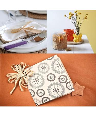 Anvin 2 Rolls Natural Raffia Paper Ribbon Matte Twine Raffia Ribbon Paper Decorative String for Festival Gift Wrapping  Crafts and DIY 1/4 Wide by 330 Feet Each Roll (Natural Color) - Buy Online on SooperMarket.com