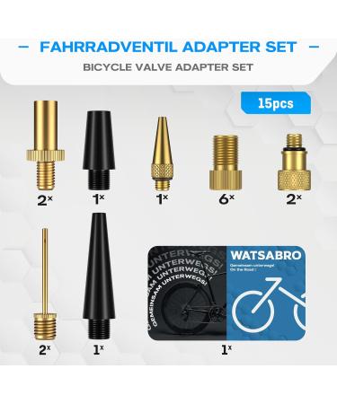 WATSABRO Bicycle Valve Adapter Set - French Valve Car Valve & Air Pump Adapter for Easy Inflation - Buy Online on SooperMarket.com