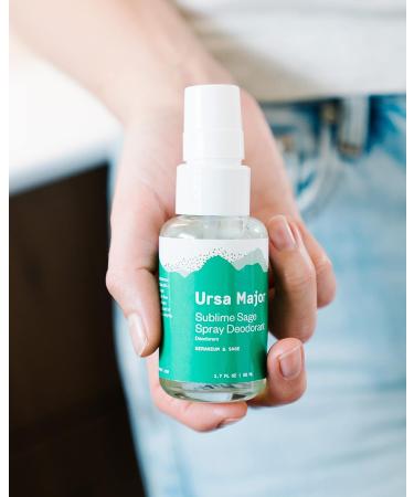 Ursa Major Sublime Sage Natural Spray Deodorant | Aluminum-Free, Vegan, Cruelty-Free | 1.79oz - Buy Online on SooperMarket.com