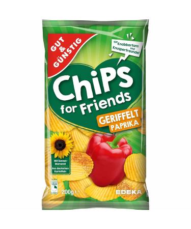 Buy Gut&G ntig Paprika Chips for Friends - 6-Pack Ribbed Potato Chips (6x200g) | International Shipping Available - Buy Online on SooperMarket.com