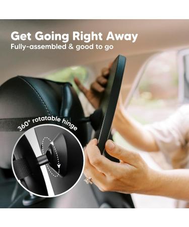 Baby Car Mirror - Safety Back Seat Infant Mirror - Shatterproof Wide View Baby Mirror (Matte Black) - Buy Online on SooperMarket.com