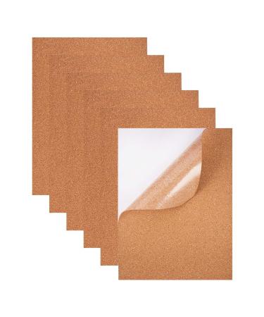BENECREAT 8 Pack Self-Adhesive Cork Sheets 1mm Thick A4 Rectangle Insulation Cork Backing Sheets for Coaster Wall Decoration Party and DIY Crafts Supplies 8.3" x 11.8" 11.8x8.3 Inch Brown - 1mm
