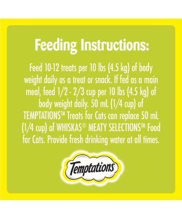 TEMPTATIONS Mix-Ups Cat Treats Chicken & Catnip & Cheddar 85g Pouch (12 Pack) 85 g (Pack of 12) Chicken - Catnip - Cheddar Cat Treats - Buy Online on SooperMarket.com
