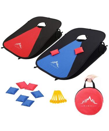 Himal Collapsible Portable Corn Hole Boards With 8 Cornhole Bean Bags (3 x 2-feet)