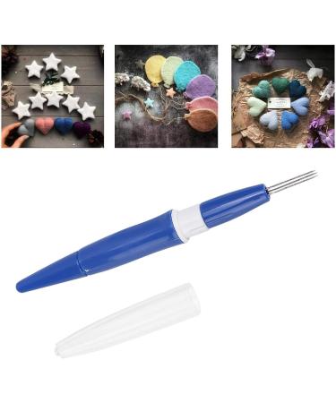 Portable Pen Style Wool Felting Needle Tool with 3 Needles - Blue | DIY Patchwork Craft Tool - Buy Online on SooperMarket.com