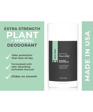 Rustic MAKA Natural Deodorant Luna Bliss Aluminum Free Paraben Free No Baking Soda Deodorant for Women Activated Charcoal + Magnesium Synthetic Fragrance-Free Cruelty-Free - Buy Online on SooperMarket.com
