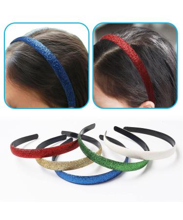 SBYURE 15-Piece Sparkly Plastic Headbands for Women - Colorful Glitter Hair Accessories - Buy Online on SooperMarket.com