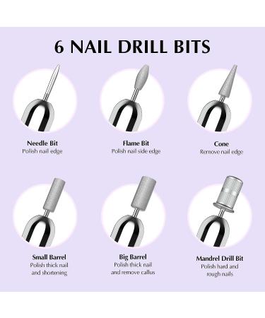 Professional Electric Nail File and Drill Kit with LED Display - Portable Efile for Acrylic and Gel Nails - Manicure Pedicure Tool for Beginners in Pink - Buy Online on SooperMarket.com