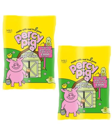Percy Pigs Easter Great Egg-Scape Real Fruit Juice Gummy Vegan Sweets 150g - 2x Share Bags