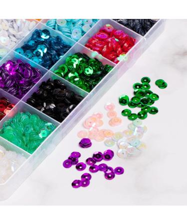 Harilla Nail Art Sequins Manicure Nail Glitter for Women Girls Sequins Beads 24 Grids Nail Decals for Nails Tools Jewelry Making - Buy Online on SooperMarket.com
