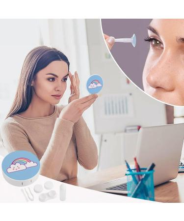 Rainbow Cloud Contact Lens Travel Kit Portable Cute Contact Box with Mirror for Daily Outdoor - Buy Online on SooperMarket.com