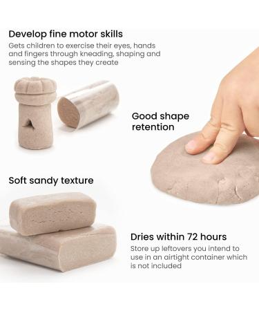 Arteza Kids Air-Dry Modeling Clay Kit - Handprint, Baby Footprint, and Paw Print Keepsake with Sandy Clay Tools - Kids Crafts and Sensory Play - Pack of 2 - Buy Online on SooperMarket.com