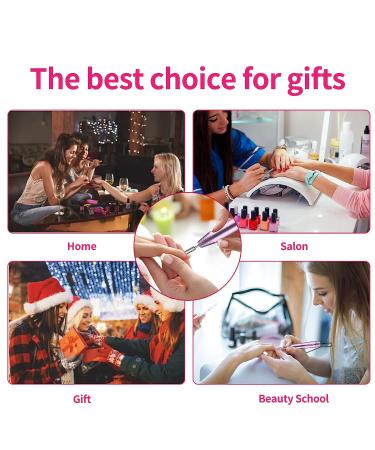 MelodyBetty Electric Nail Drill - Professional Acrylic Nail Machine for Gel & Acrylic Nails | Portable USB Nail File Efile Set with Iridescent Bits - Buy Online on SooperMarket.com