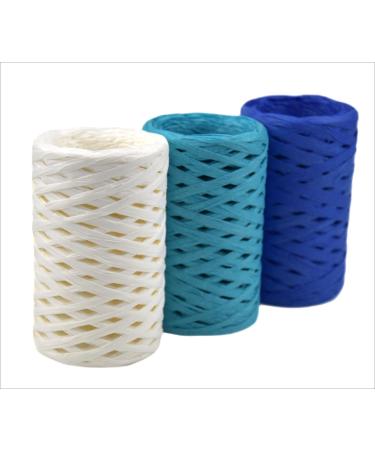 J JIAYU Raffia Ribbon Craft Ribbon Gift Wrapping Paper 3 Rolls 200 Yards Paper Rope for Holiday Gifts  Suitable for Christma