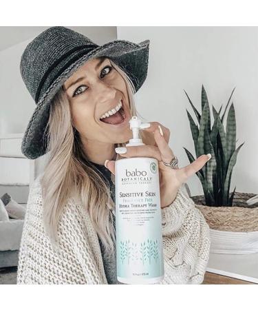 Babo Botanicals Fragrance-Free Hydra Therapy Wash | Sensitive Skin | Organic Calendula & Oat Protein | Vegan & Hypoallergenic - 16 fl. oz. - Buy Online on SooperMarket.com