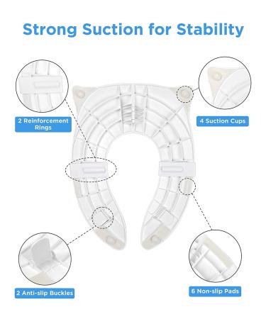 HEETA Portable Folding Potty Training Seat for Kids - Non-Slip, Travel-Friendly, Easy to Clean - Comfortable No-Gap Design (White) - Buy Online on SooperMarket.com