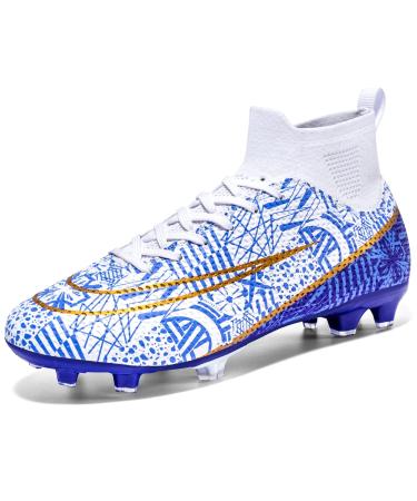 sudorun football boots children artificial turf football boots indoor shoes for boys girls AG FG TF turf training shoes 36 EU FG white