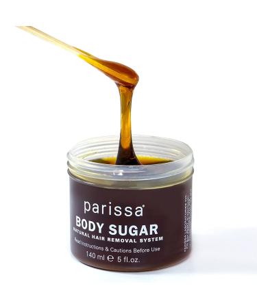 Parissa 100% Natural Face & Body Sugar Wax for Sensitive Skin - At-Home Waxing Kit with Chamomile Sugar Wax - Includes 20 Epilation Strips and 3 Wooden Spatulas - Buy Online on SooperMarket.com