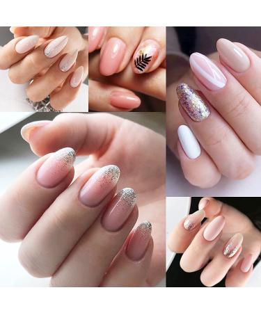 Ranrose Short Nail Tips - 600PCS Short Oval Half Cover False Nails | Acrylic Nails Short Tips with Box - 12 Sizes Round Natural - Buy Online on SooperMarket.com