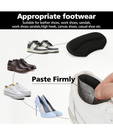 WLLHYF Heel Pads 2 Pairs - Self-Adhesive Shoe Repair and Anti-Slip Grips for Men and Women - Black - Buy Online on SooperMarket.com