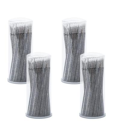 G2PLUS 400PCS Micro Applicators Brushes Crystal Black Disposable Disposable Micro Applicators Eyelash Extension Swabs for Eyelashes Extensions Crafting