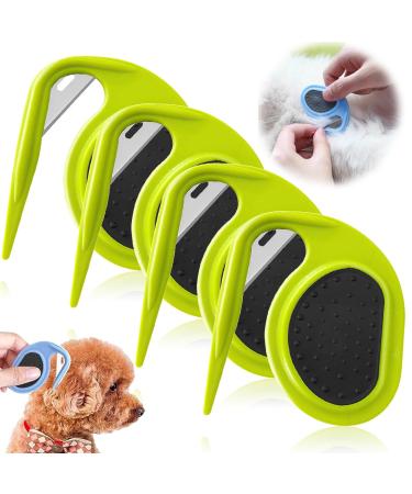 Yeahboom 4 piece Pet Knotting Comb de-filtered knife cat de-filter with steel blade de-filzing ridge for dogs new de-filtering knife cat with steel blade perfect for removing feast green-4