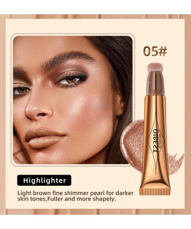 Go Ho Liquid Highlighter Wand - Cream Makeup Stick for Glowing Face Illumination - Bronzer Rose #05 - Buy Online on SooperMarket.com