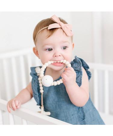 Ryan and Rose Cutie Teether Rattle - Ivory | Baby Teething Toy - Buy Online on SooperMarket.com