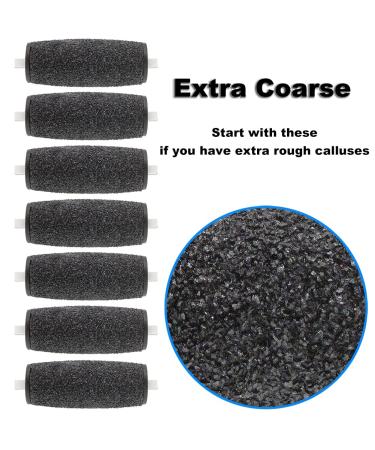 11 Pack: 7 Extra Coarse & 4 Regular Coarse Replacement Roller Heads for Amope Pedi Foot File - Buy Online on SooperMarket.com