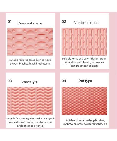 Teksome Makeup Brush Cleaner Mat - Silicone Foldable Brushes Scrubber Bowl Compact Washing Supplies For Cleansing Makeup Sponges Brushes & Applicators Pink - Buy Online on SooperMarket.com