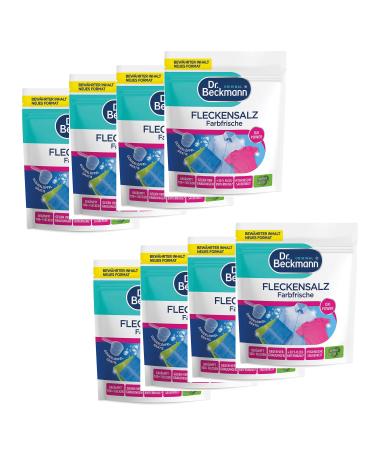 Dr. Beckmann stain remover color freshness | against more than 100 stains and light discolorations | including measuring spoon | 8x 400 g pack of 8