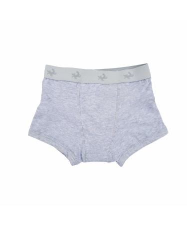 Conni Kids Tackers Sport Washable Pull Up Boxer Pants for Potty Training and Youth Incontinence, Grey, Size 4-6 4-6 Grey
