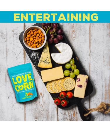 LOVE CORN Salt & Vinegar Crunchy Corn Snack 20g x 24 Bags - Gluten-Free & Vegan Healthy Snack, Low Sugar Alternative for Crisps and Nuts - Perfect for Grazing - Buy Online on SooperMarket.com