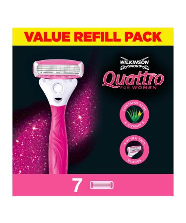 Wilkinson Sword Quattro Razor baldes for Women. 7 Klingen