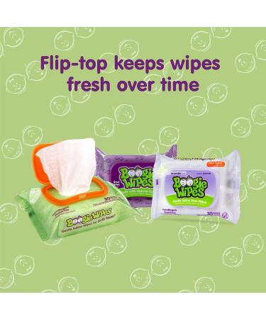 Boogie Wipes Natural Saline Wipes - 30 Fresh Scent Wipes for Stuffy Noses - Buy Online on SooperMarket.com