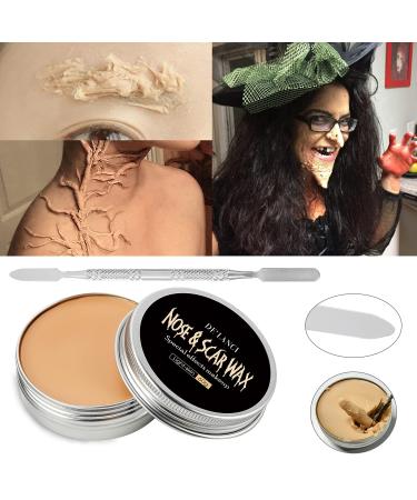 DE'LANCI Pro SFX Makeup Scars Wax Kit for Halloween - Fake Wound Moulding Skin Wax with Spatula, Sponge, Fake Blood & Skin Extension Oil (60g/2.12 Oz) - Buy Online on SooperMarket.com